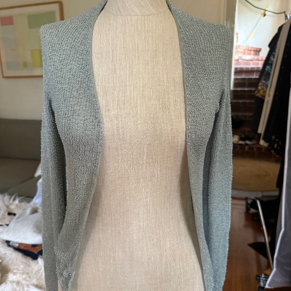 Vintage Donna Karan beaded silk cardigan